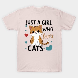 Just A Girl Who Loves Cats T-Shirt